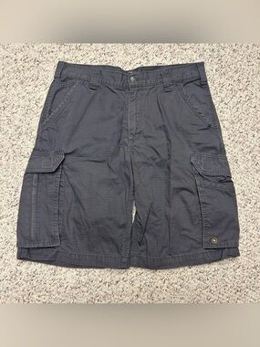 Carhartt Cargo Shorts Mens 32 Gray Relaxed Fit Ripstop 101168 039 Utility Work